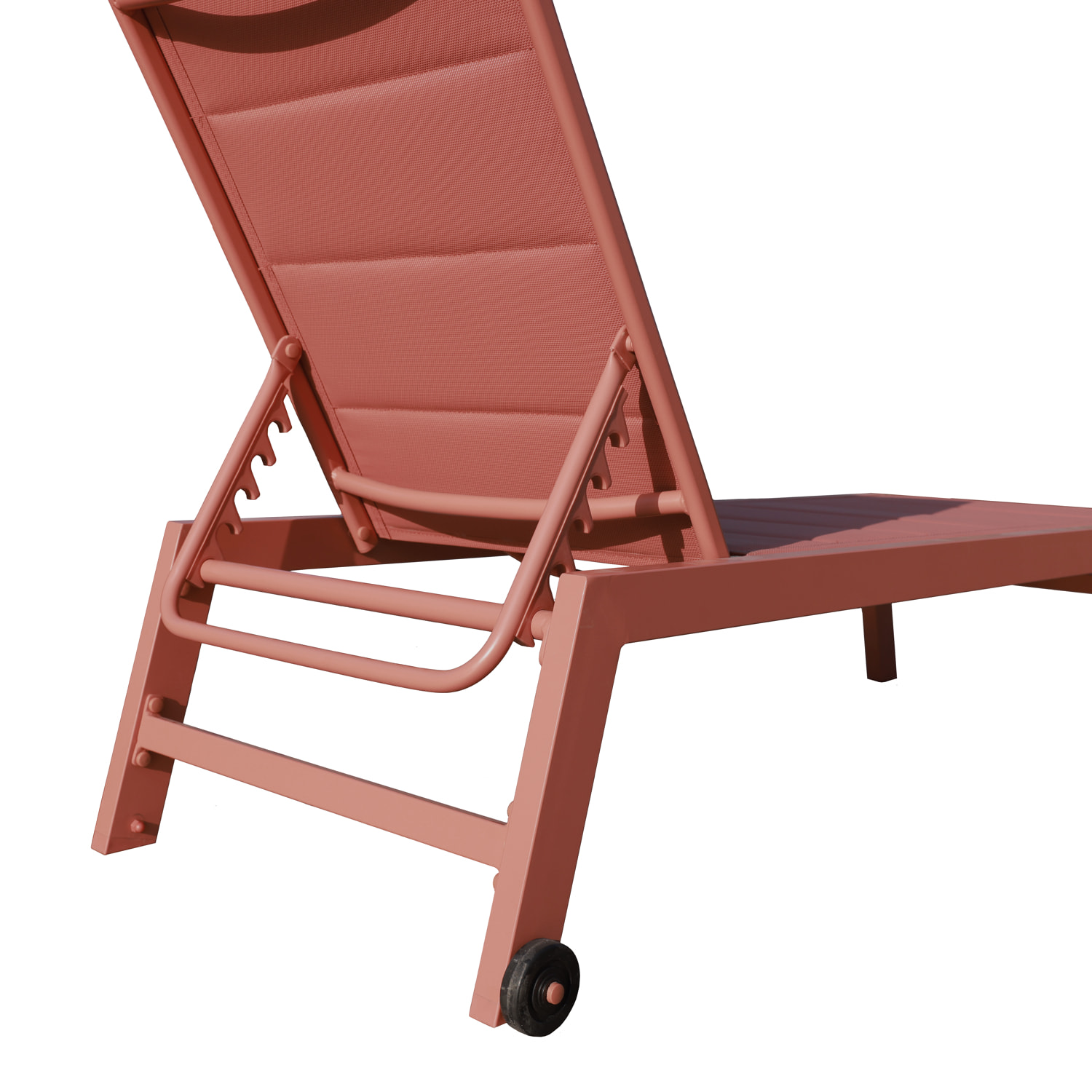 Bain de soleil BARBADOS en textilène terracotta - aluminium terracotta