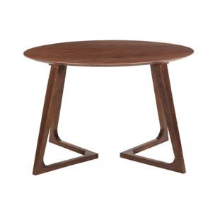 Table design ronde en bois massif L115 cm BANDOL