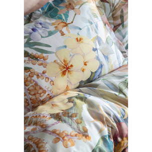 Parure housse de couette et taies oreiller 100% Satin de Coton imprimé