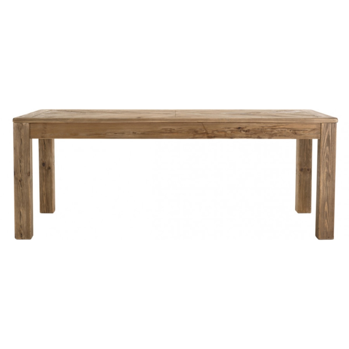 ANDRIAN - Table à manger rectangulaire marron 200x90cm bois Pin recyclé