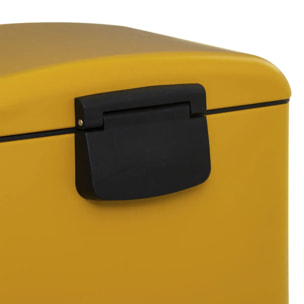 Poubelle à pédale métal 30L "Ariane" jaune