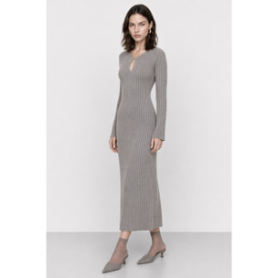 Kocca - Abito in maglia a coste con scollo a goccia Donna