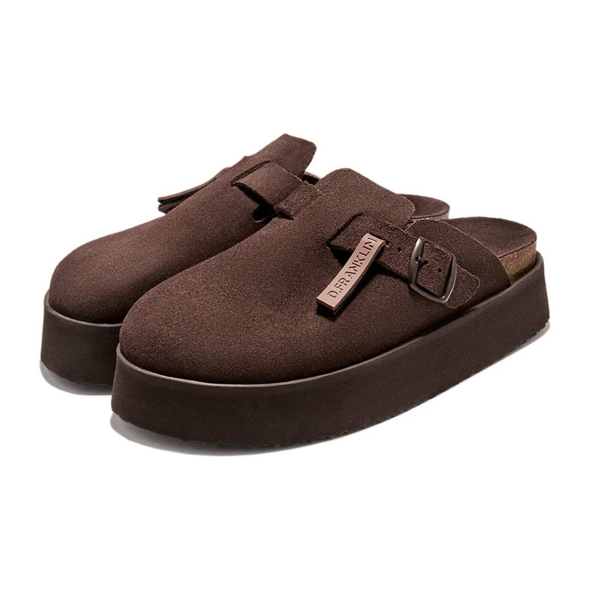 Zuecos de Mujer con Plataforma en Marrón Chocolate Vibe Clog