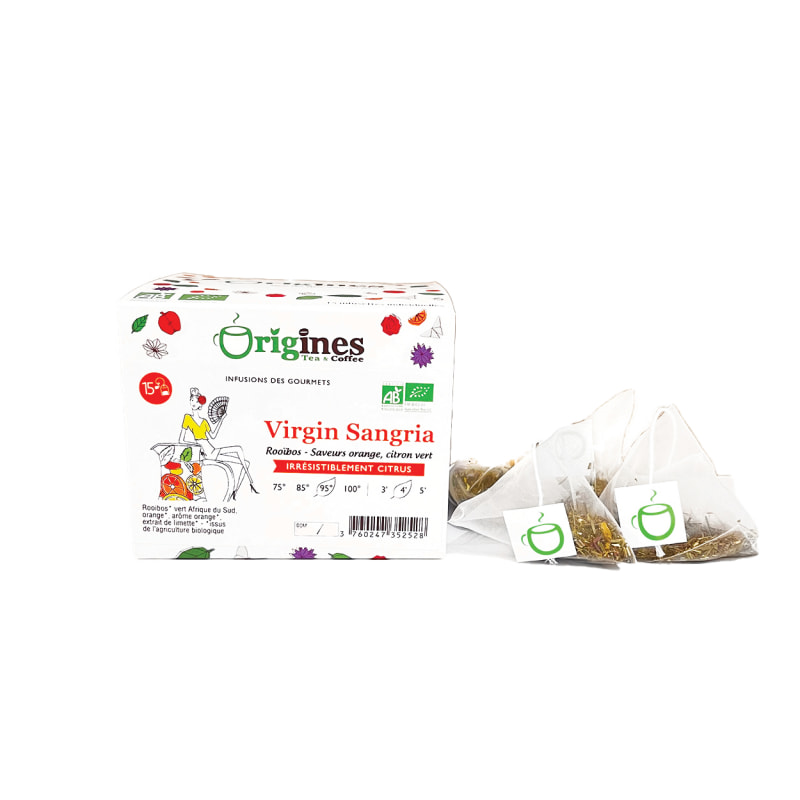 Virgin Sangria - Rooïbos vert Bio aux agrumes - Infusettes 15x2g