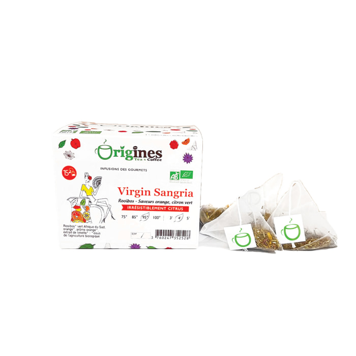 Virgin Sangria - Rooïbos vert Bio aux agrumes - Infusettes 15x2g