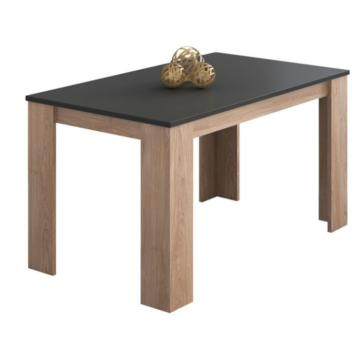 Mesa de comedor Berta 140 Roble - Grafito