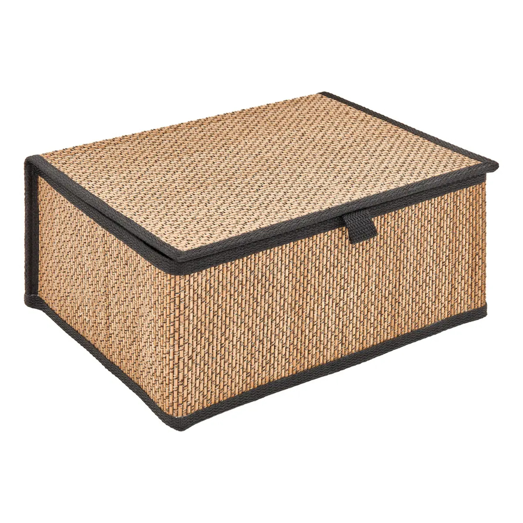 Lot de 3 paniers Stemy L25/30/33,5cm noir et beige