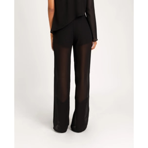 Pantalón de mujer largo con transparencia