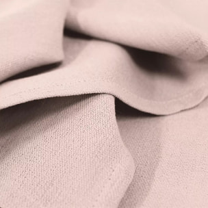 Serviette pur coton motif jacquard rose Bastide rose poudre