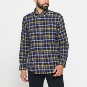 CAMICIA FANTASIA TINTO FILO IN FLANELLA LEGGERA