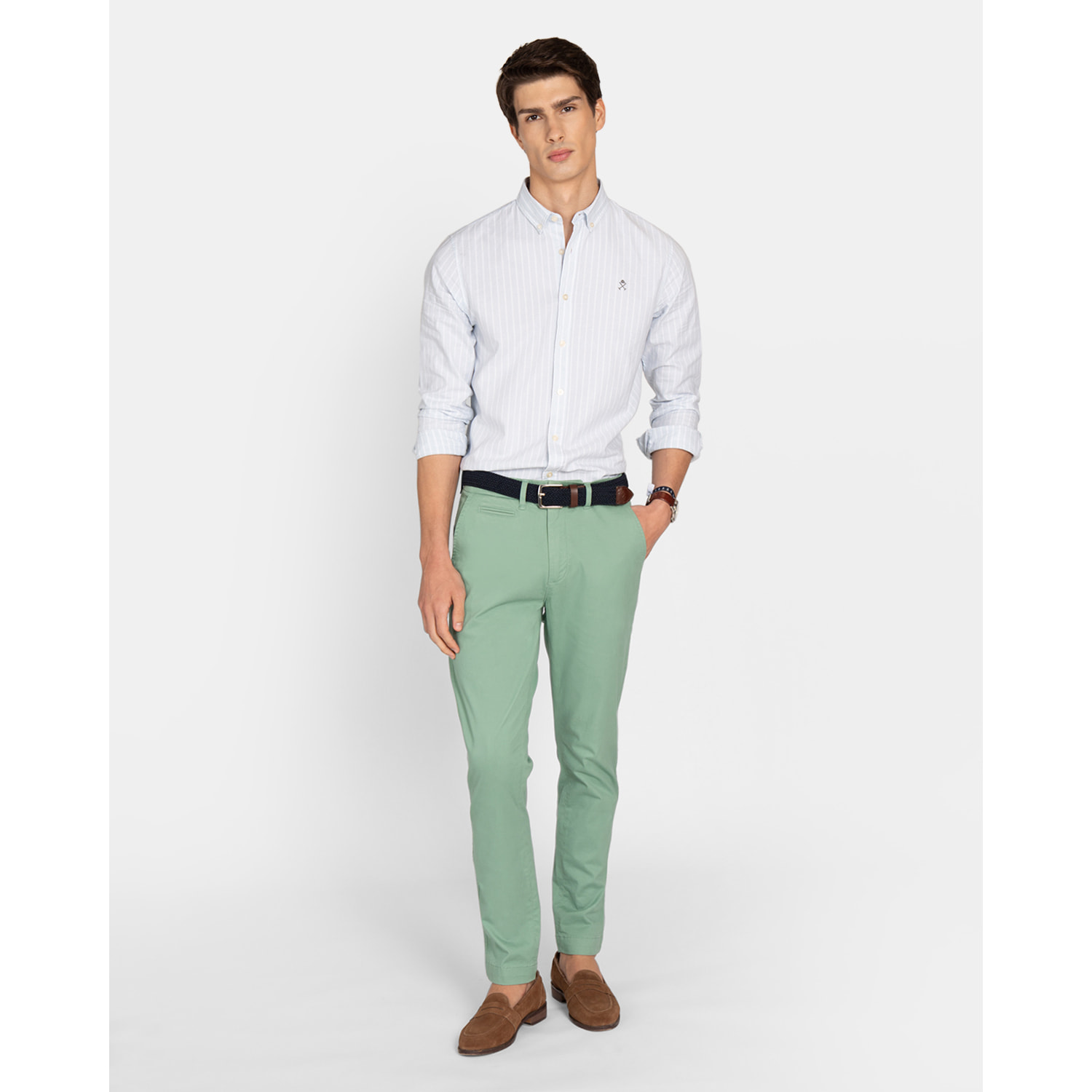 CAMISA SHORELINE STRIPED OXFORD