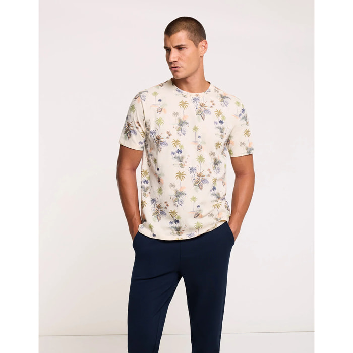 Camiseta Manga Corta Beige - Mauka
