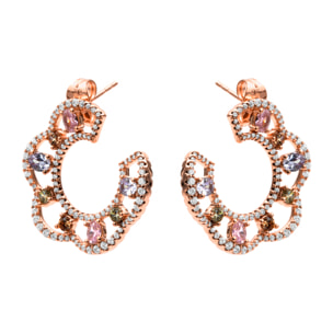 Pendientes Boy acabado oro rosa 18k