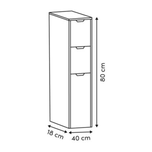 Meuble de rangement Eat up blanc et bois
