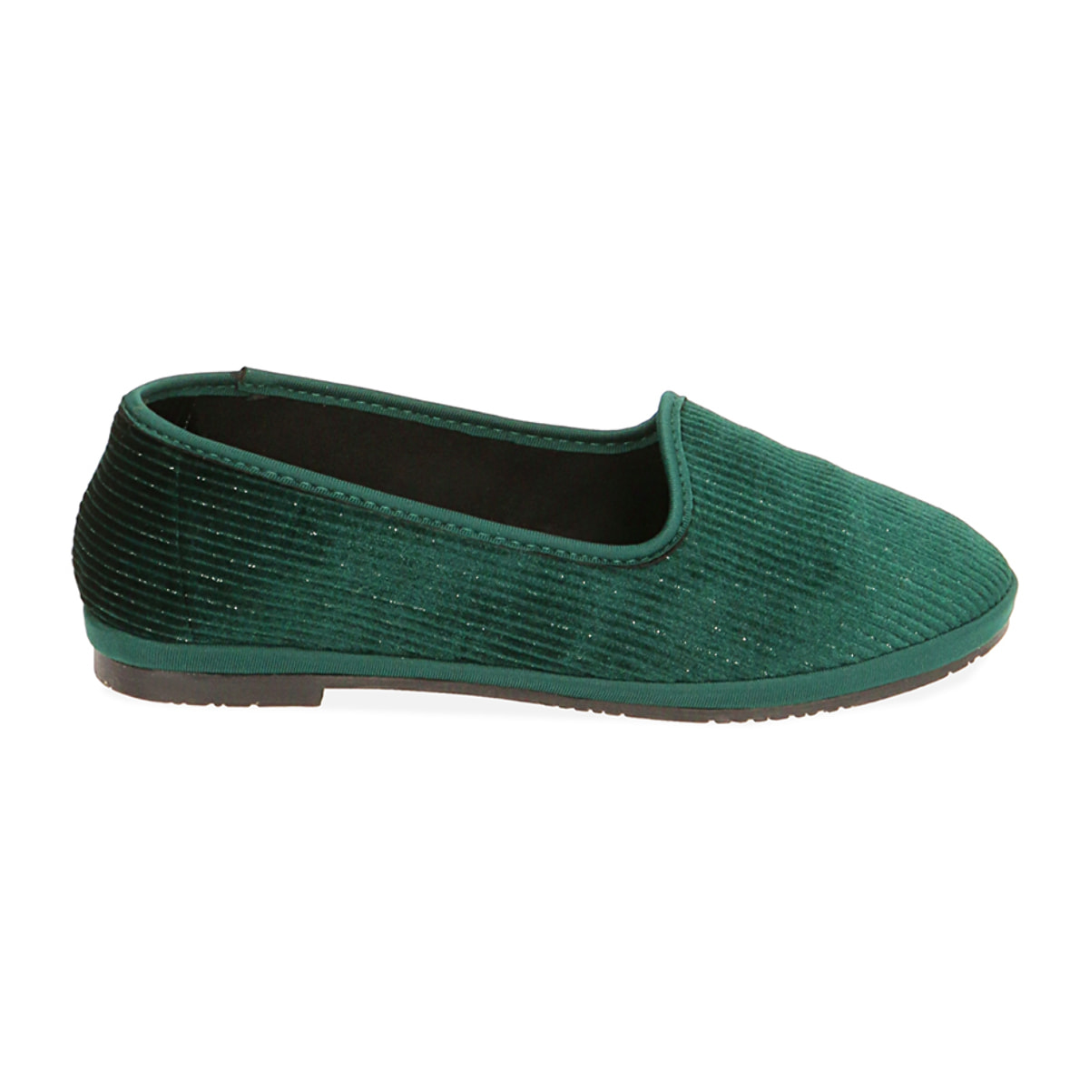 Slip-ons de terciopelo verde