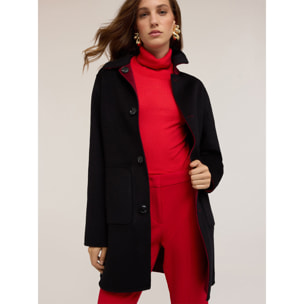 Motivi - Cappotto reversibile in panno misto lana - Bordeaux