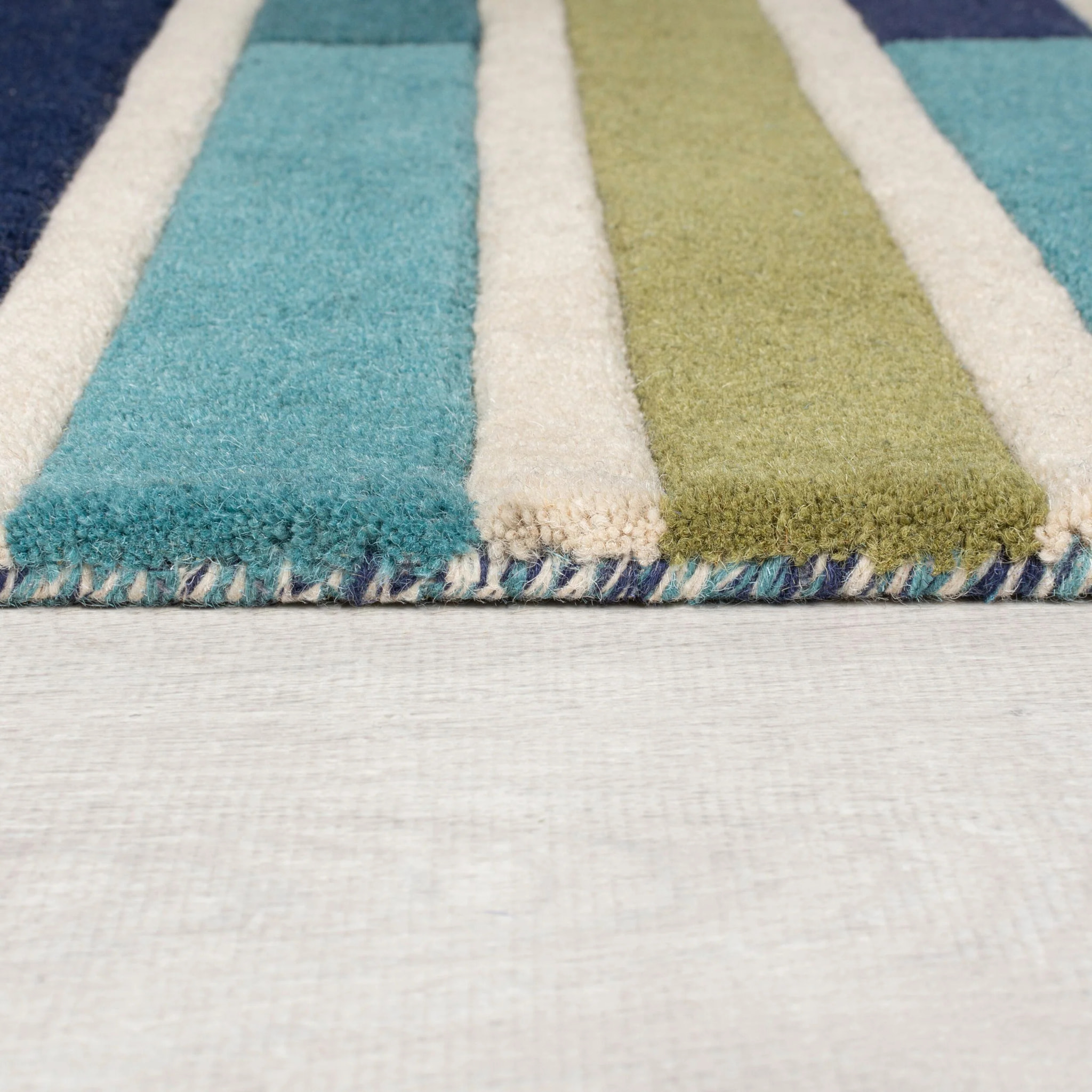 Tapis en laine de couloir PIANO Vert
