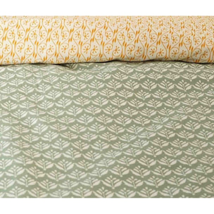 Parure Housse De Couette 3pcs 100% Satin De Coton Bio 78fils Orient