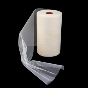 Tulle Rotolo 25 Cm 100 Mt - Pezzi 1 - 5X20X5cm - Colore: Bianco - Bianchi Dino - Decorazioni Varie