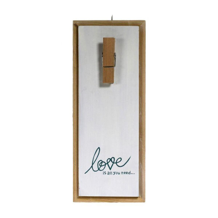 Portamemo Serenidad in legno con scritta love cm12x3h30