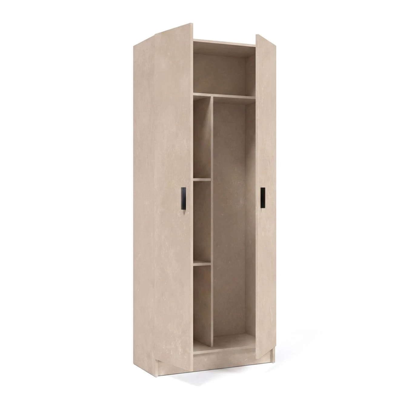 Armario de 2 puertas en efecto microcemento beige 73x180 cm Multi Useful 73 Microcemento Beige