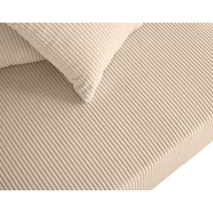 Edinburg - module d'assise d'angle droit - en velours côtelé - Beige