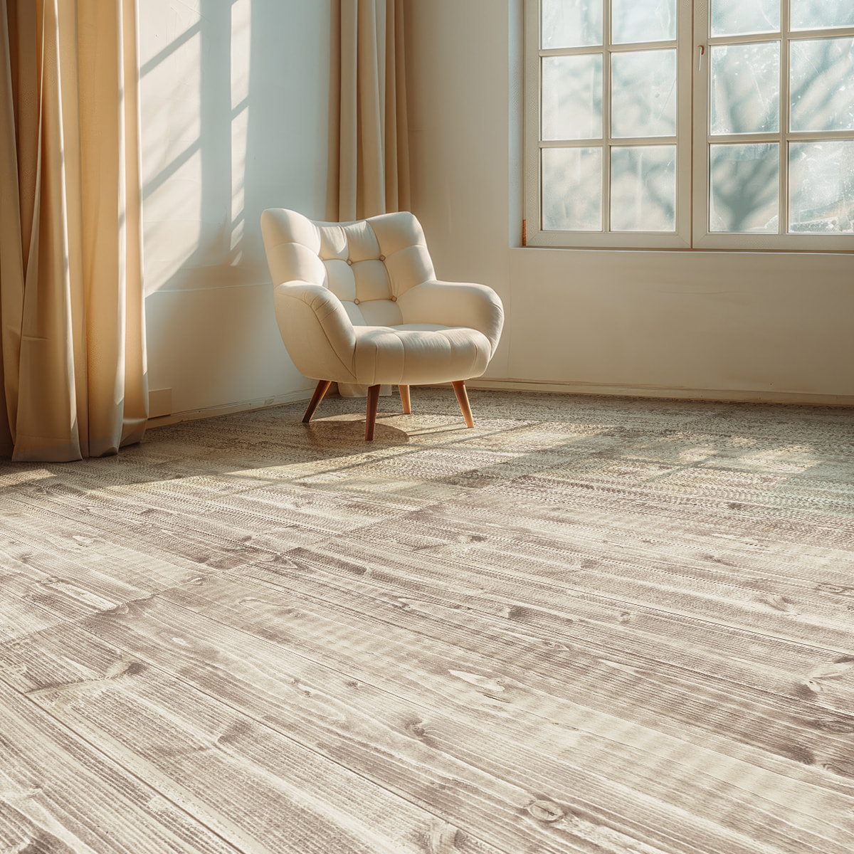 Revêtement sticker sol - PARQUET BOIS DU NEVADA - Rouleau adhésif Protection Anti-dérapant