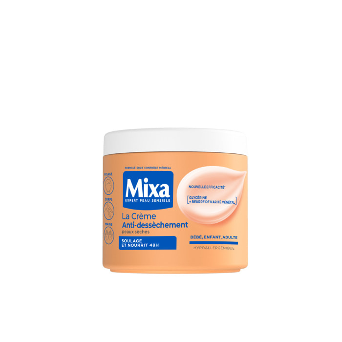 Mixa La Crème Anti-Dessèchement - des Peaux sèches 400ml