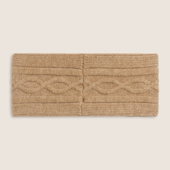 Fascia per capelli invernale con lavorazione a treccia