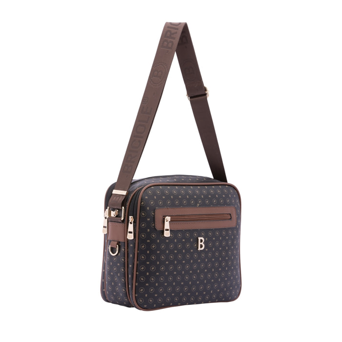 Borsa a tracolla da donna - Modello Iduna - Ecopelle e poliestere - 24.0 x 29.0 x 11.0 cm