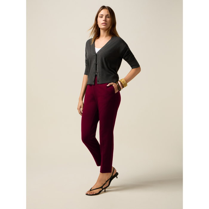 Oltre - Pantaloni a sigaretta - Bordeaux