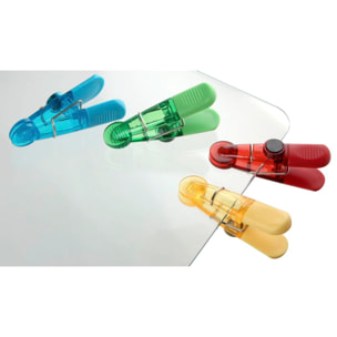Lot de 4 pinces magnétiques Fackelmann Tecno