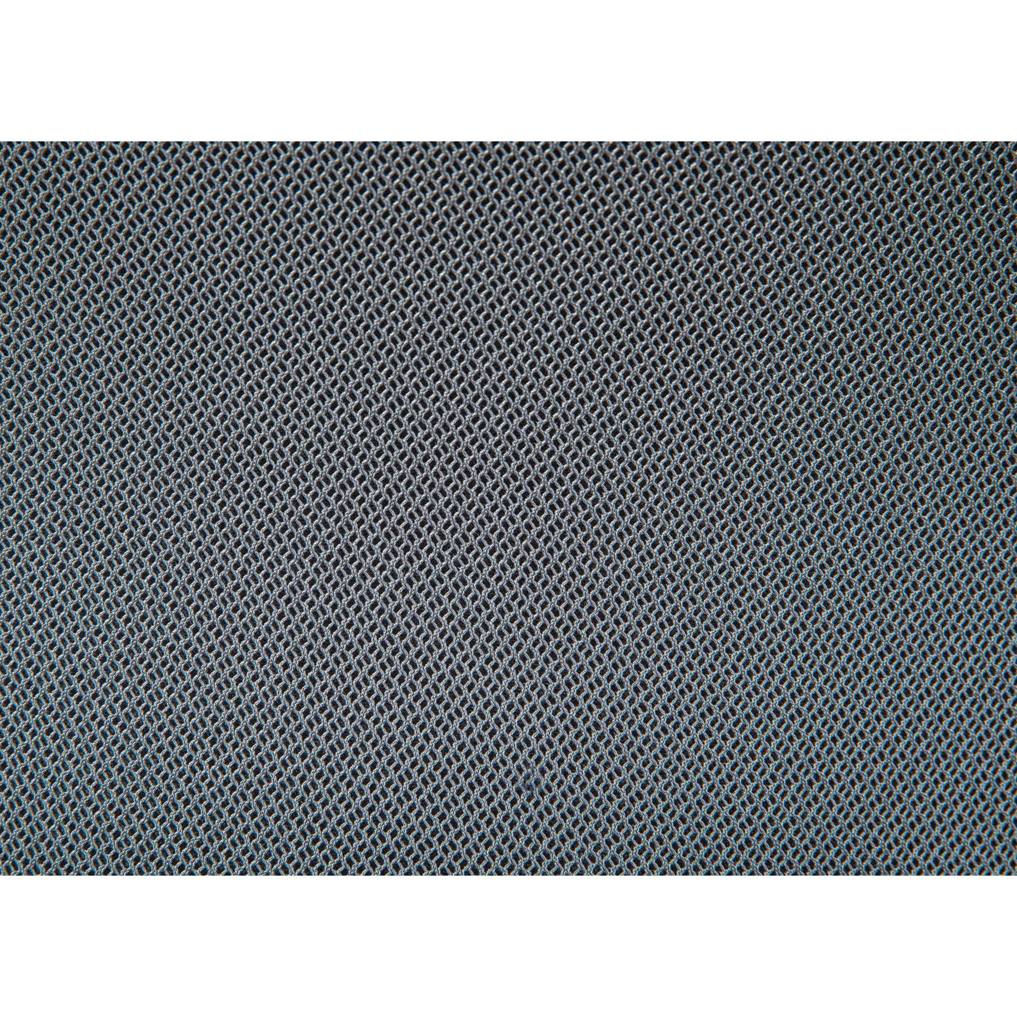 Poltroncina ufficio regolabile in altezza, con seduta in morbido tessuto color grigio e bianco, 58x56x92/102 cm