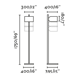 STAND UP Lampadaire noir