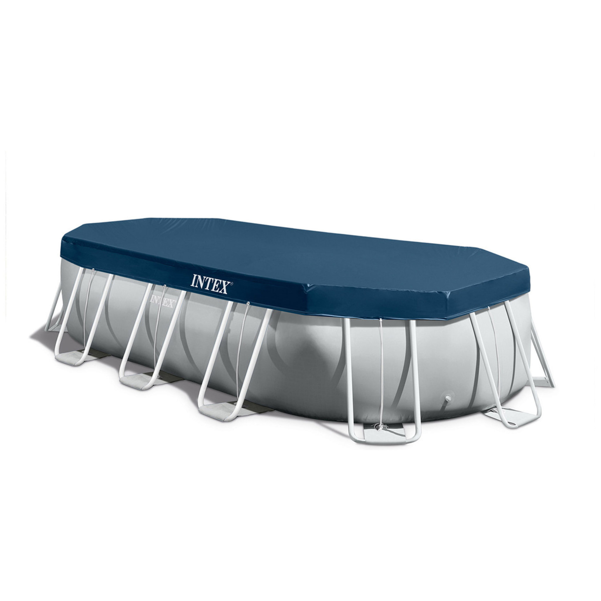 Intex Piscina Prisma Frame ovale con Pompa Filtro, Scaletta e Teli, 503x274x122 cm