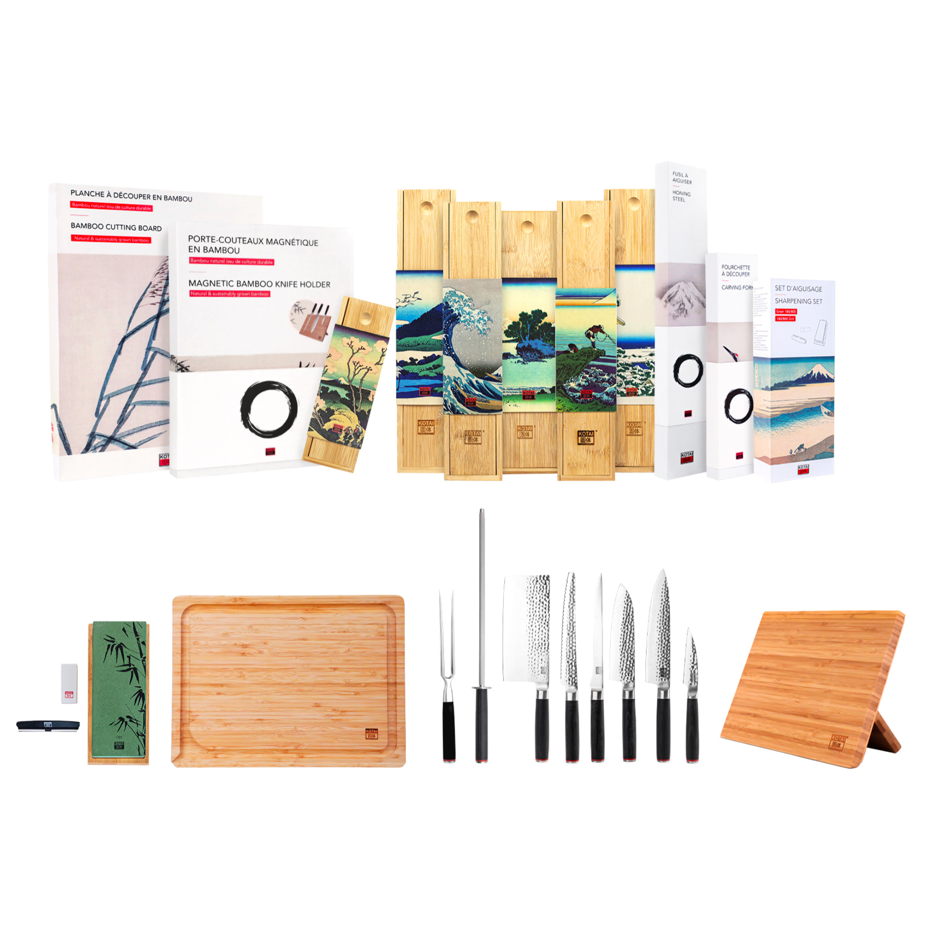 Set completo di coltelli (11 pezzi) - Collezione Pakka