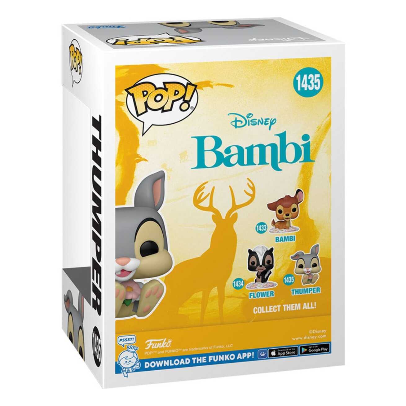 Bambi 80th Anniversary Pop! Disney Vinile Figura Thumper 9 Cm Funko