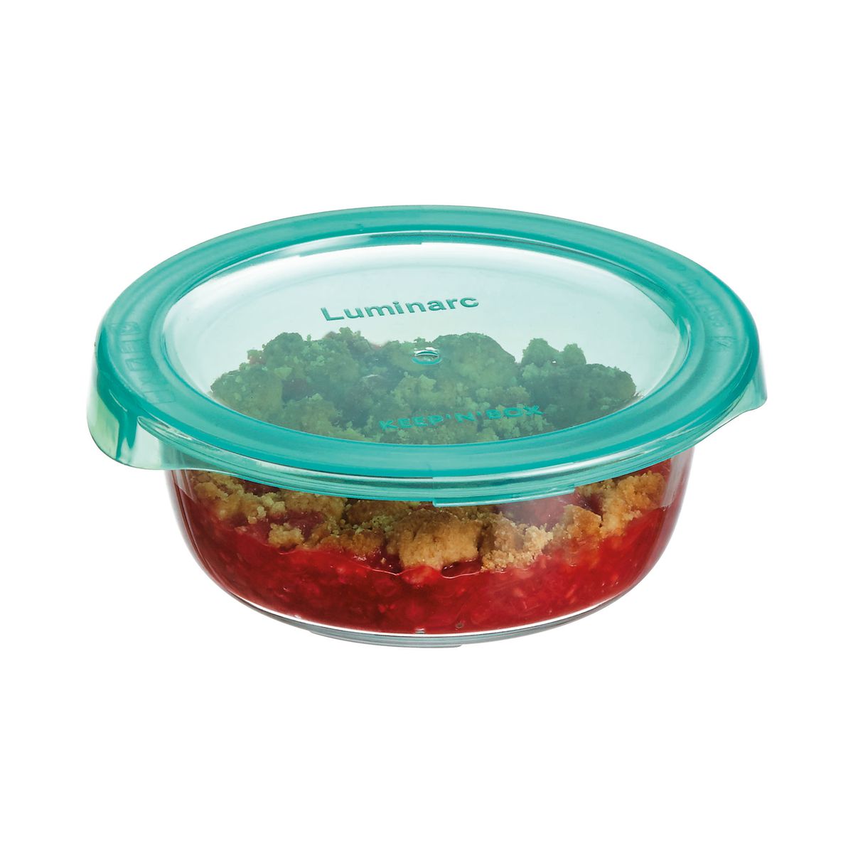 Petite boîte de conservation ronde hermétique 42 cl Keep'n Box + Couvercle Lagoon - Luminarc