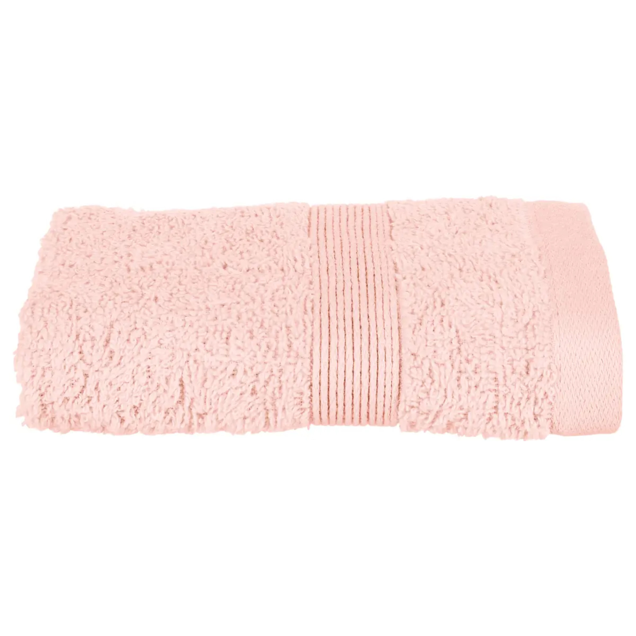 Serviette invité "Essentiel" coton rose 30x50cm