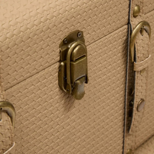 Lot de 3 malles rectangulaires Bonie beige