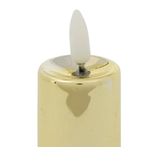 Lot de 4 bougies LED votives métal doré