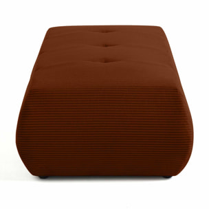 Onyx - pouf d'appoint - en velours côtelé - Terracotta