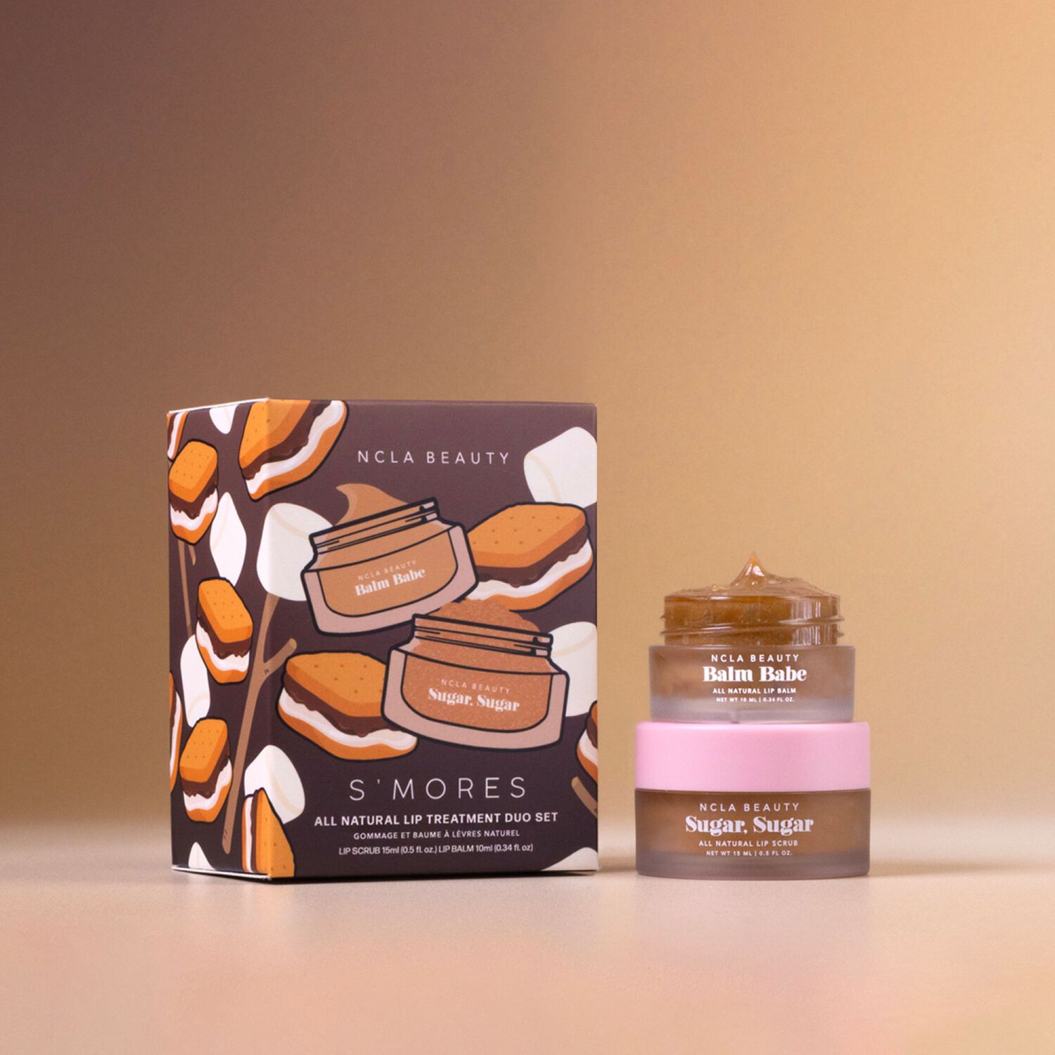 S'Mores - Coffret Duo Baume 10 ml + Scrub 15 ml + Exfoliant en Silicone