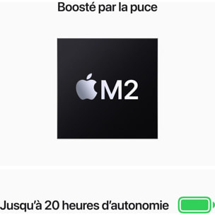 Ordinateur Apple MACBOOK PRO 13'' M2 8 256 Gris sidéral