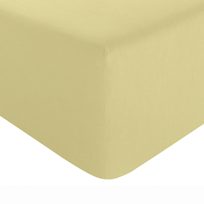 Drap Housse - Bonnet:30cm 100% lin LavÉ 160g Beurre