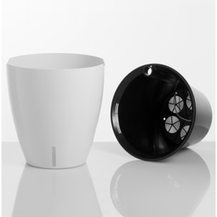 Pot de fleurs à réserve d’eau Tomasucci TULIP, en polypropylène, blanc, 30 × 30 × 23 cm