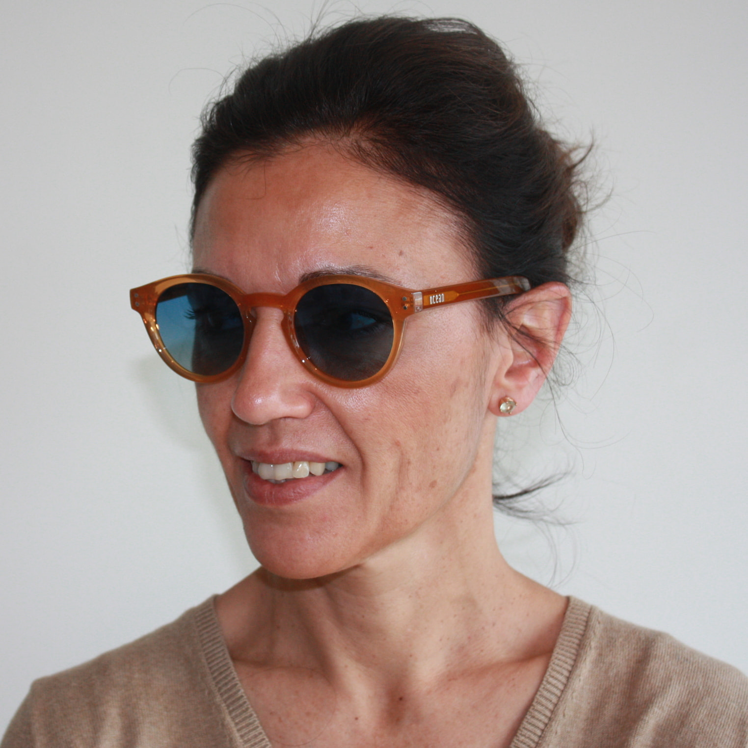 Gafas de sol OCEAN MONTREAL - Miel brillante / Azul