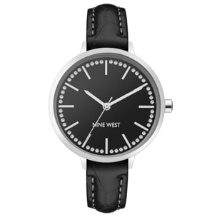 Reloj Nine West NW-2555BKBK Mujer Analogico Cuarzo con Correa de Cuero