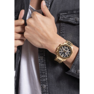 Guess Analogico Al Quarzo Guess Mens Black Multi-Function Watch