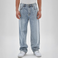 GUESS Originals - Jeans - coupe ample - coton - logo - bleu denim